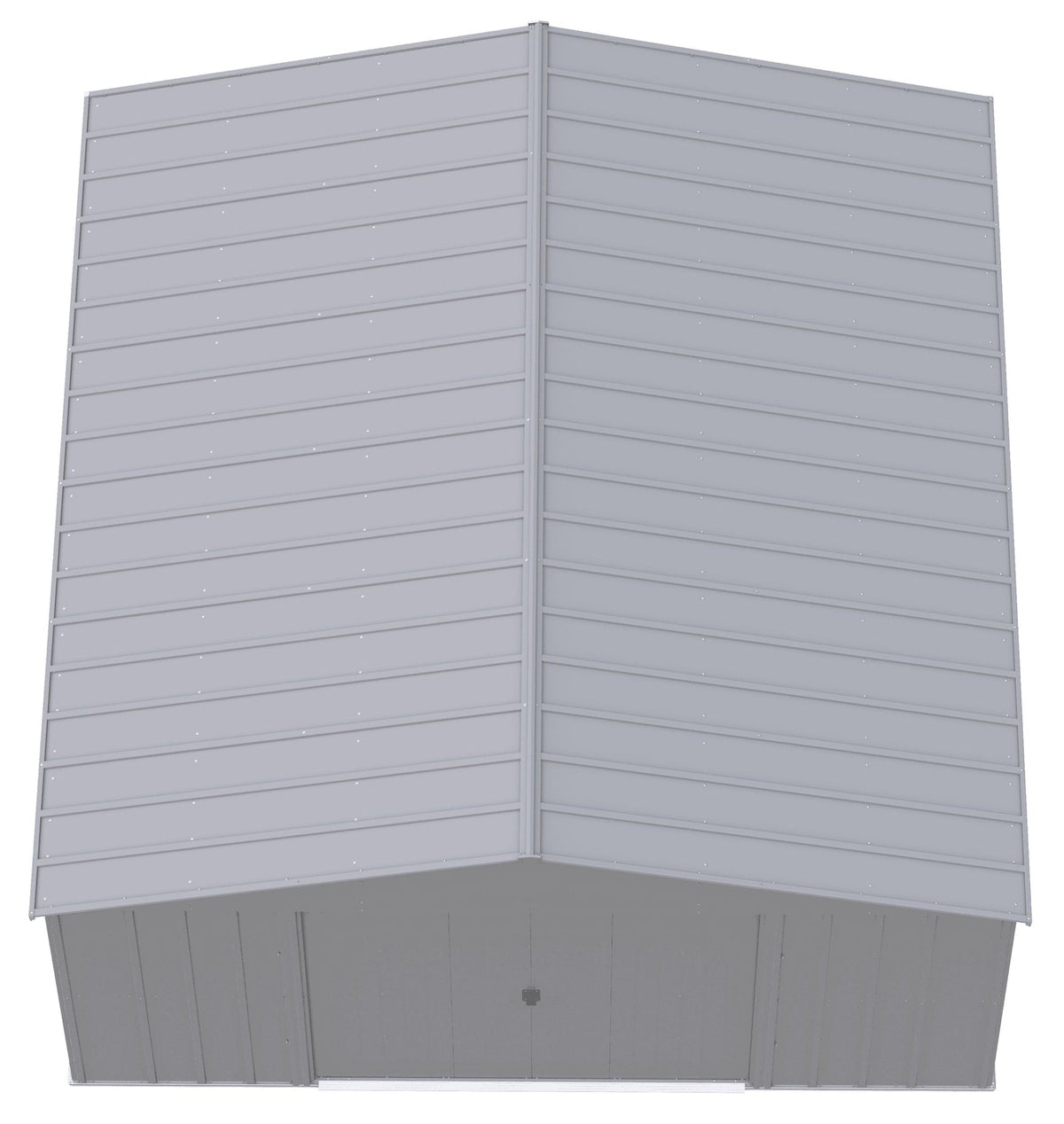 Classic 14x14-ft Flute Grey Corrosion-Resistant Steel Shed
