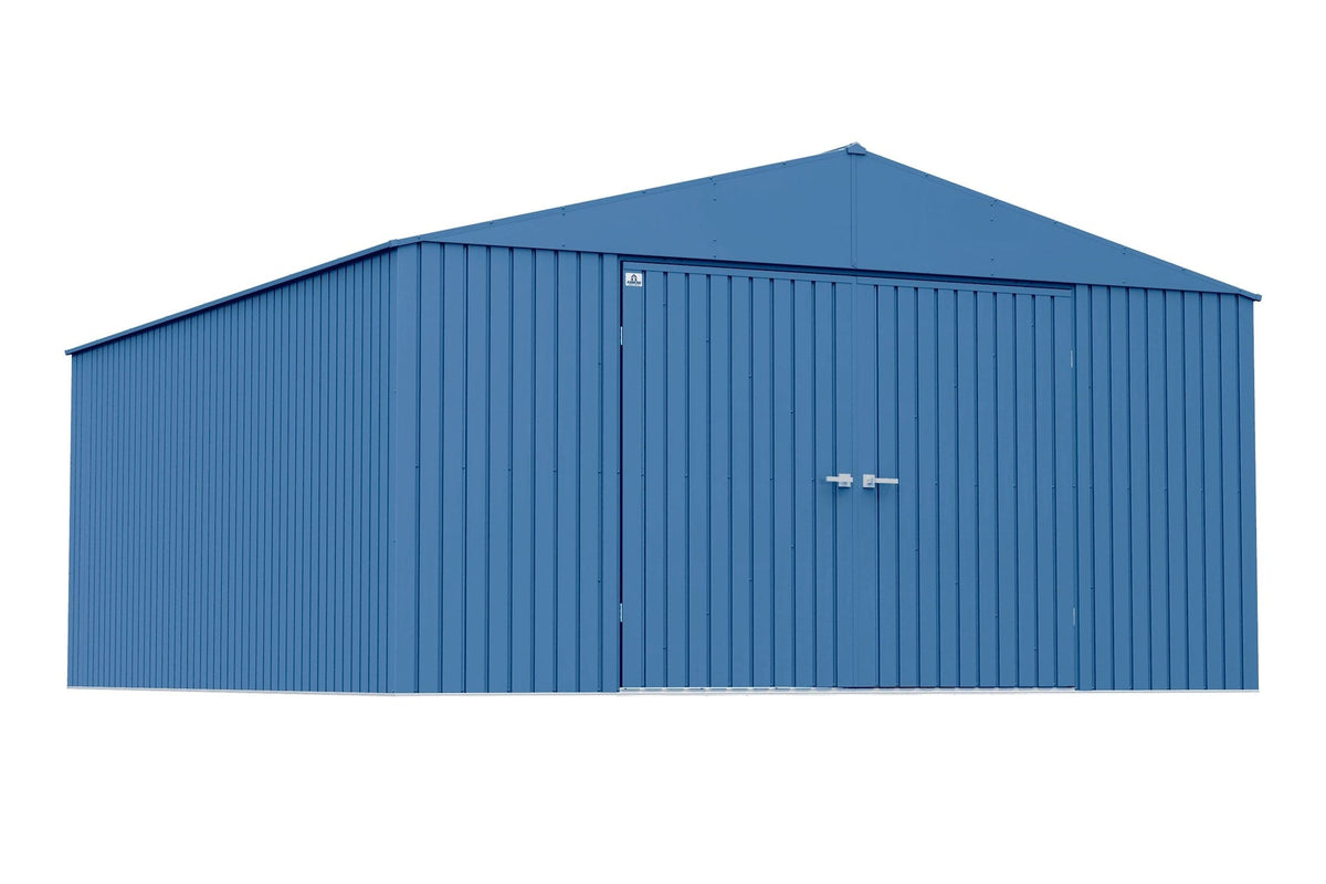Elite 14x16-ft Blue Grey Corrosion-Resistant Steel Shed