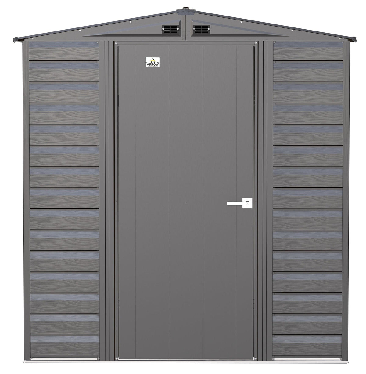 Select Galvanized Steel Storage Shed, Charcoal, 6-ft x 7-ft