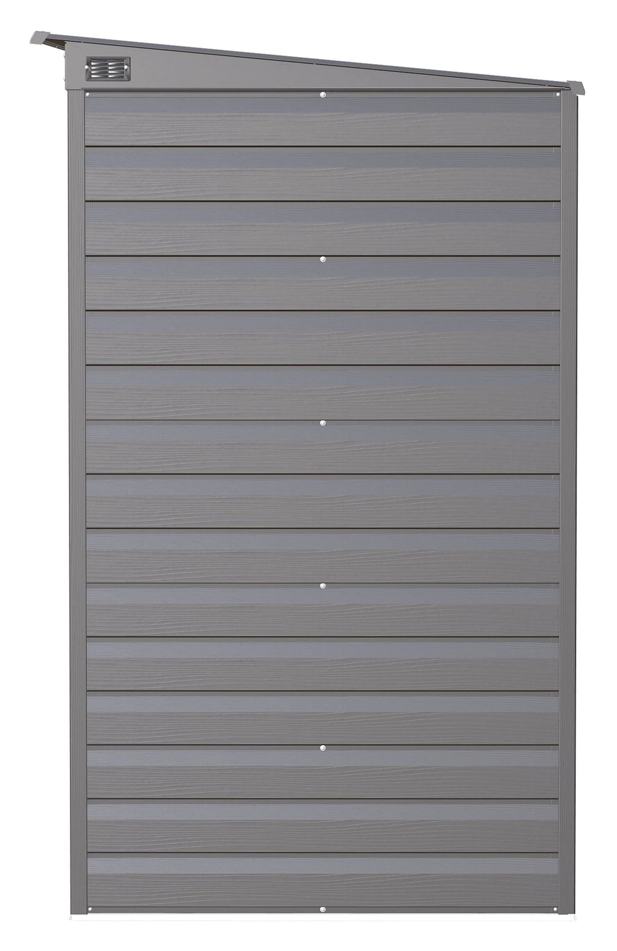 Select Galvanized Steel Storage Shed, Charcoal, 8-ft x 4-ft