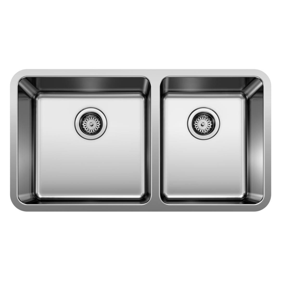 Formera 33-in 60/40 Double Bowl Undermount Stainless Steel Kitchen Sink