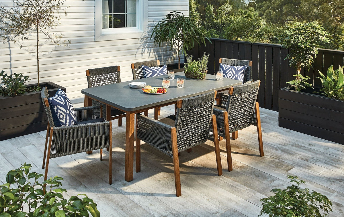 Vernon All-Weather Wicker Casual Outdoor/Patio Dining Set, 7-pc