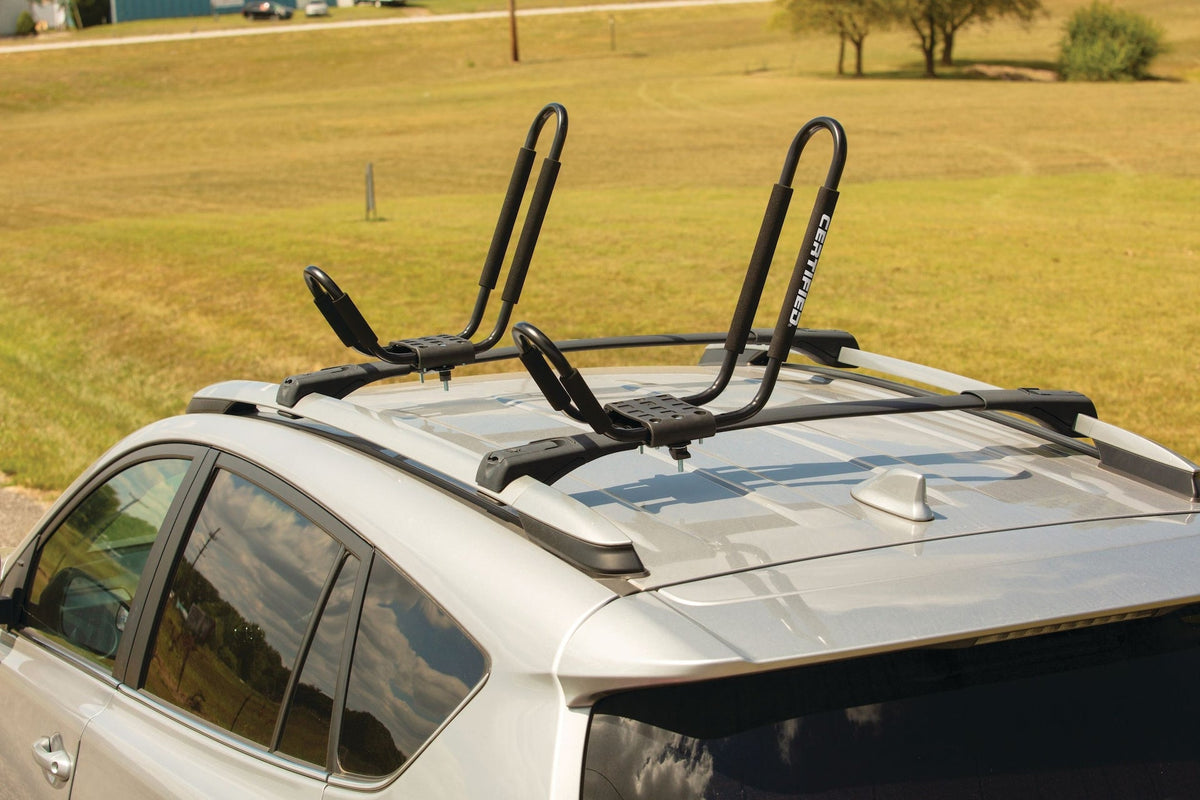 Universal J-Rack Rooftop Mount Kayak Carrier, 2 Kayak Storage Capacity, Black