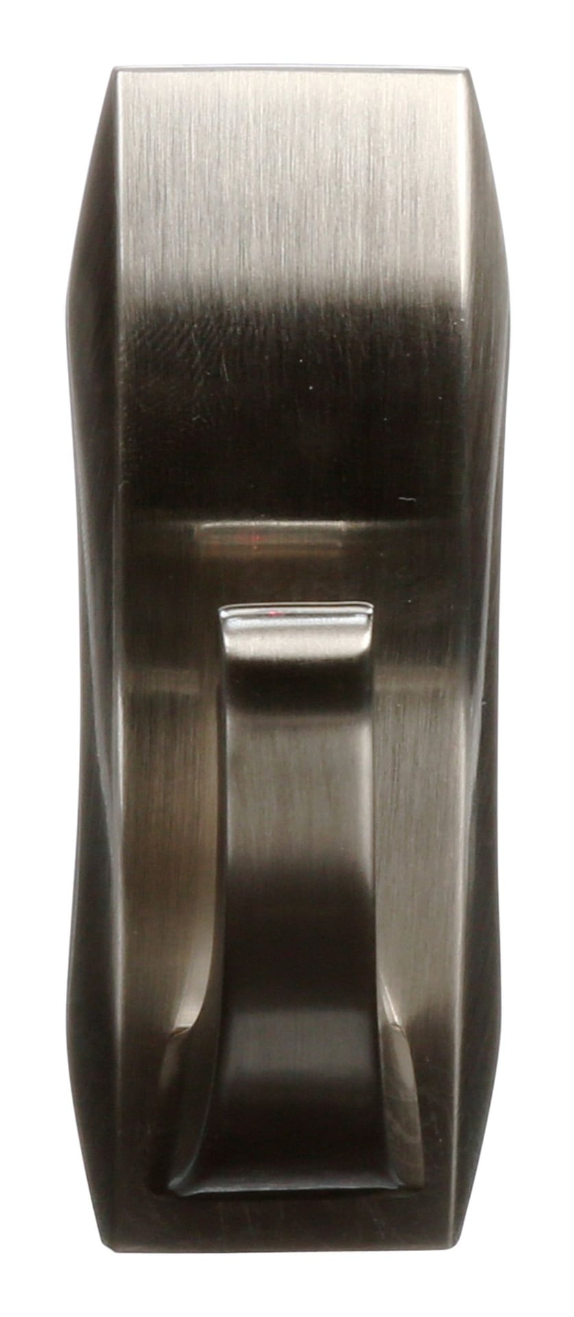 Medium Metal Décor Hook with Adhesive Strips, Brushed Nickel, 3-lbs, 1 Strip per Pack