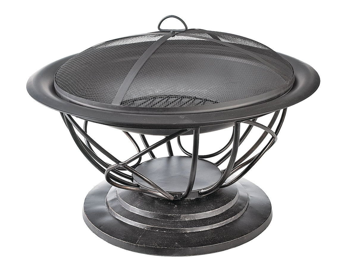 Savona Round Wood-Burning Outdoor Fire Bowl/Fire Pit, 29.5 x 20-in