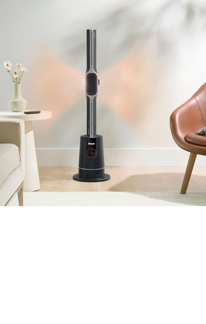 TurboBlade Cool + Heat Oscillating Tower, 2-in-1 Bladeless Fan & Heater, with Remote Control, Black