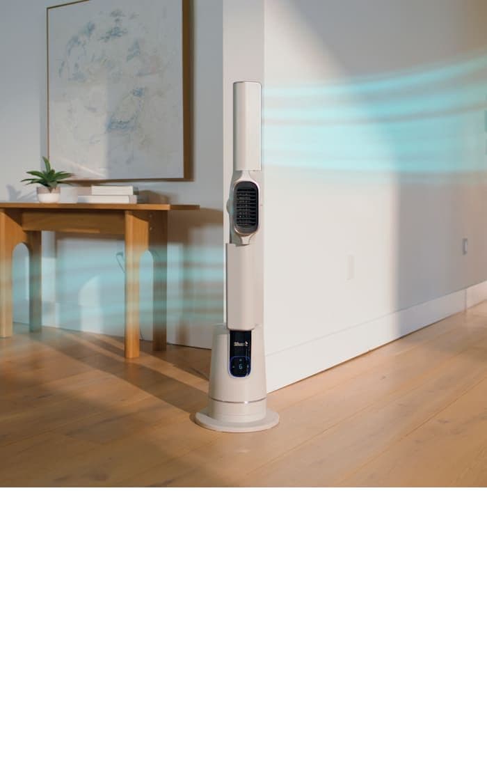 TurboBlade Cool + Heat Oscillating Tower, 2-in-1 Bladeless Fan & Heater, with Remote Control, Black