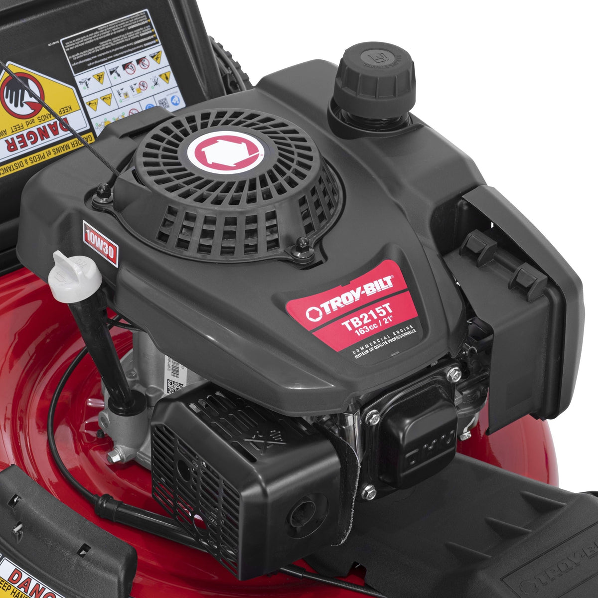 163cc Gas Commercial Push Lawn Mower, 21-in