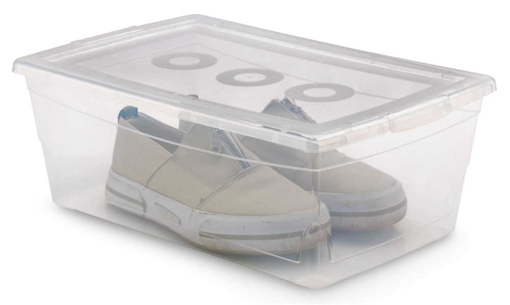 Clarity Transparent Storage Box with Lid, 9-L