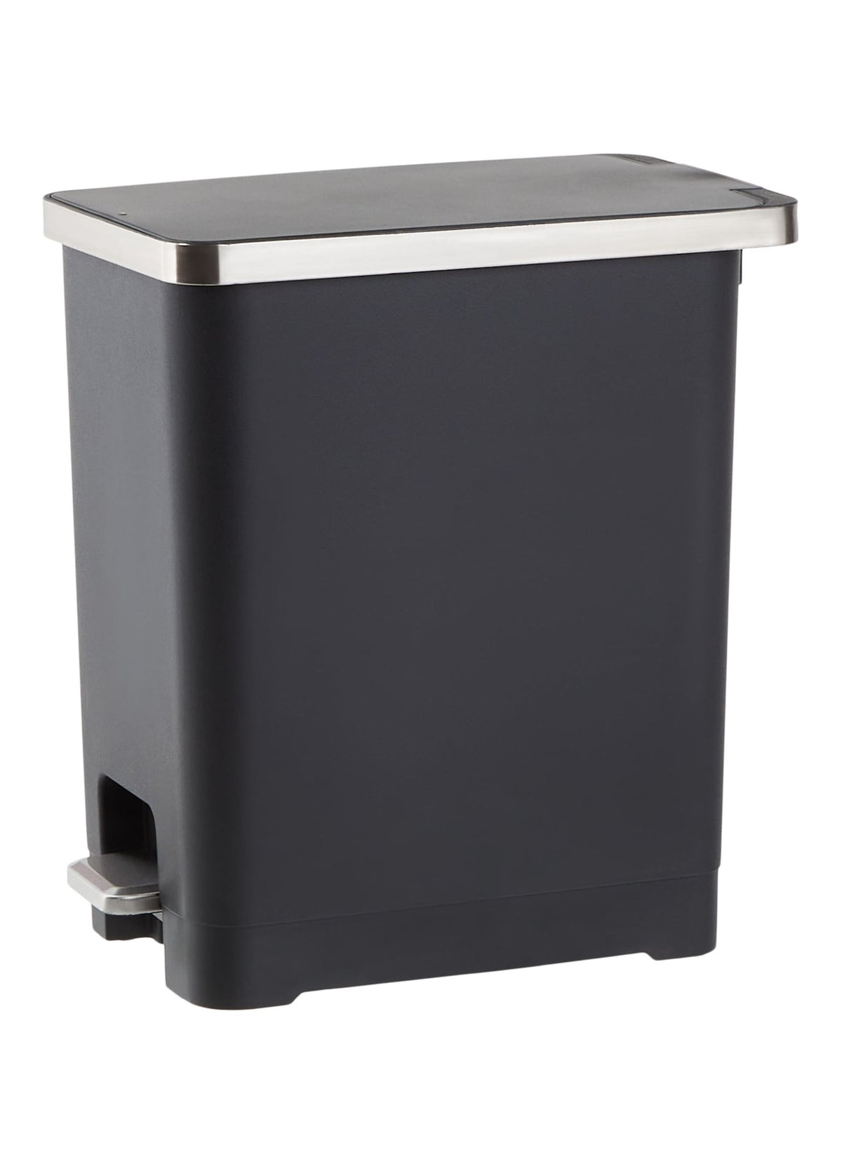 Slim Black Resin Garbage Can, 15-L