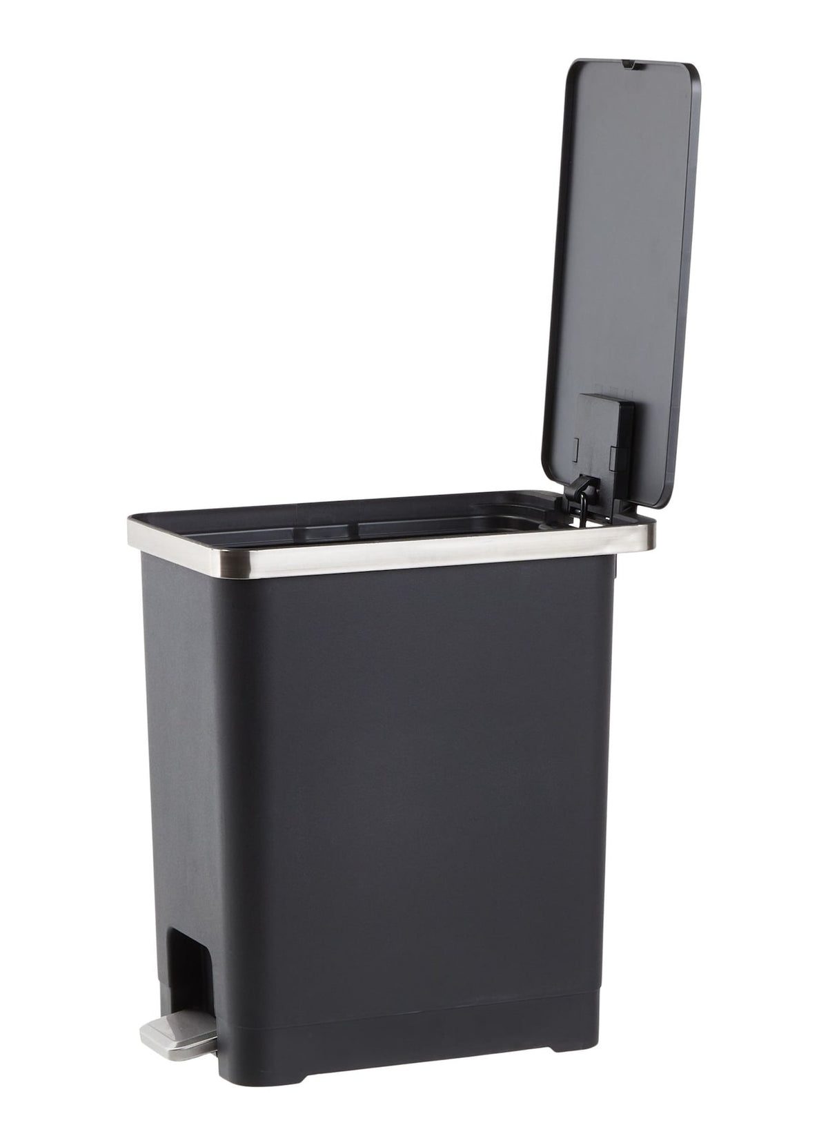 Slim Black Resin Garbage Can, 15-L
