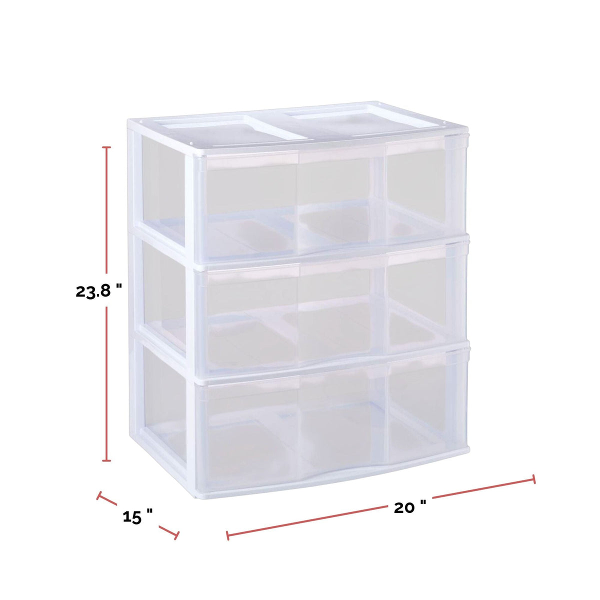 Wide 3-Drawer Tower