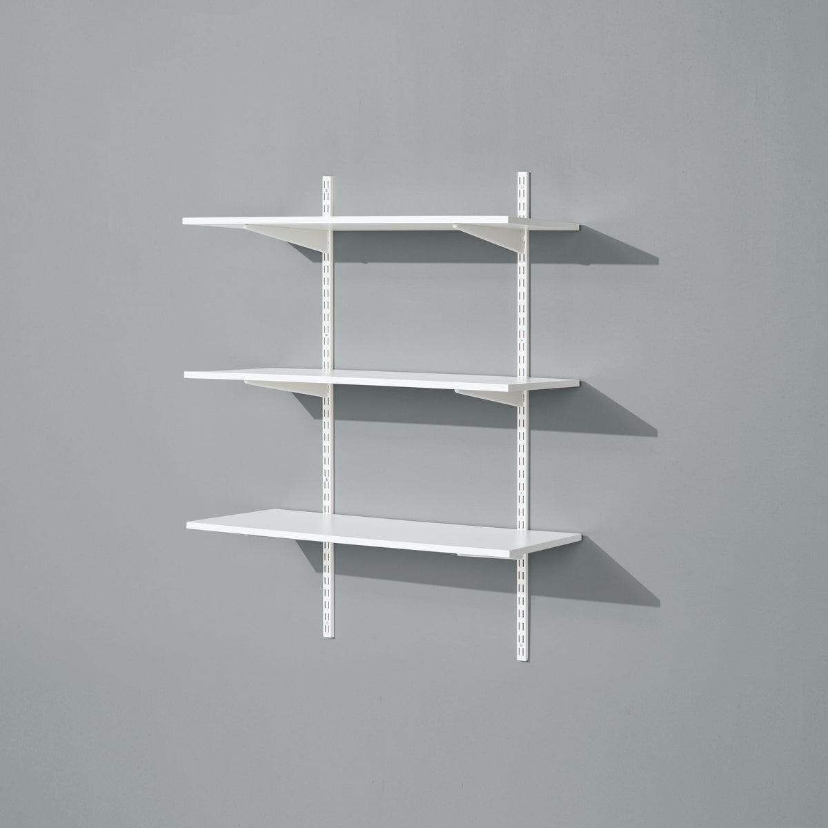 Wooden Floating Wall Shelf Board, White, 16 x 35-in