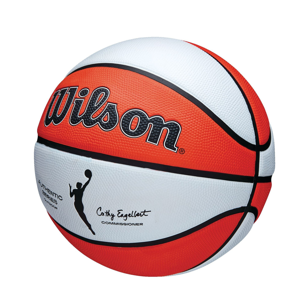 Authentic Series Youth Kids' Outdoor Basketball, Size 6 (28.5-in), Orange/White