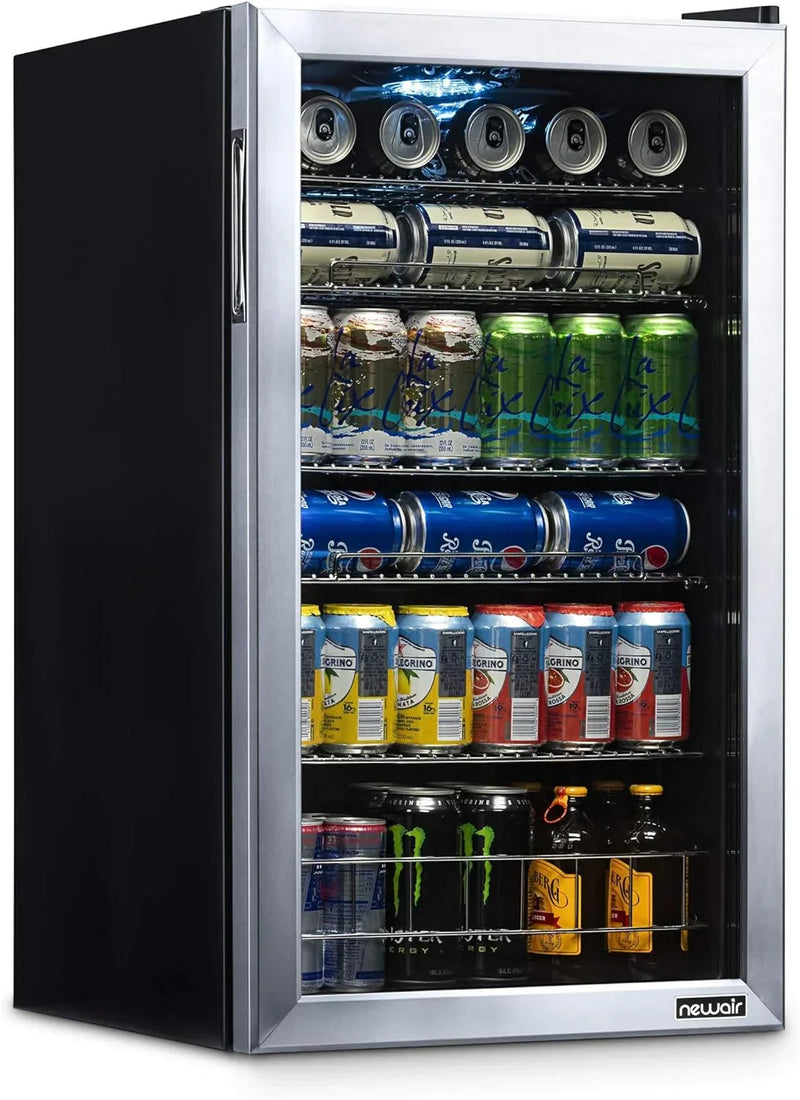 Beverage Refrigerator Cooler | 126 Cans Free Standing with Right Hinge Glass Door O1685