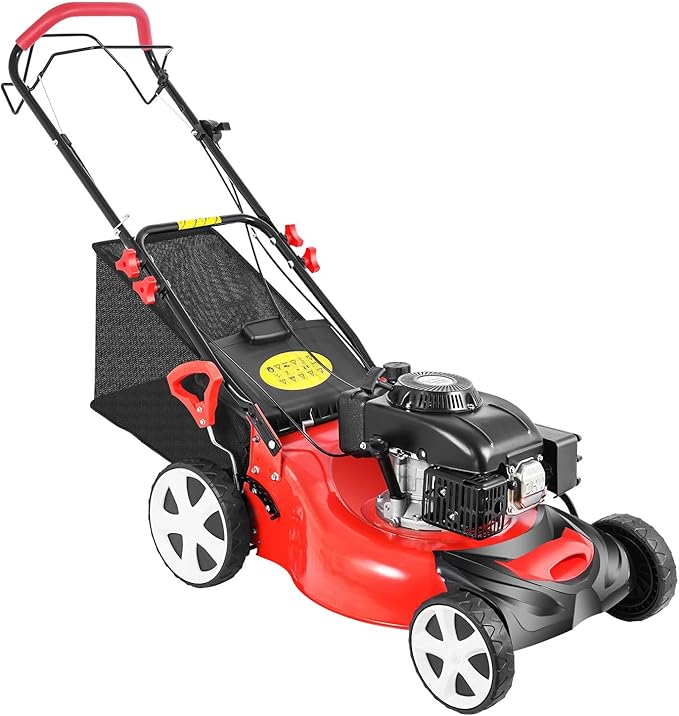 Self Propelled Gas Lawn Mower, 20-Inch 140cc OHV Engine 3-in-1 Gas Mower,Adjustable Cutting Height for Sports Fields, Community Greening, Municipal Greening N6335