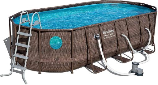 18' x 9 'x 48' above ground swimming pool Set with metal frame home swimming pool sand filter pump, skimmer and vacuum P3945