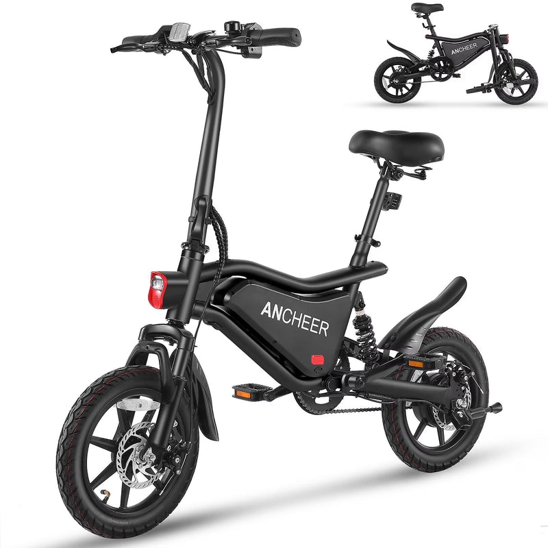 ANCHEER Peak 500W Electric Bike for Adults, Foldable Electric Bikes with 48V 374Wh Battery, 14 in Electric Bicycle for Men Women, LCD Digital... D7468