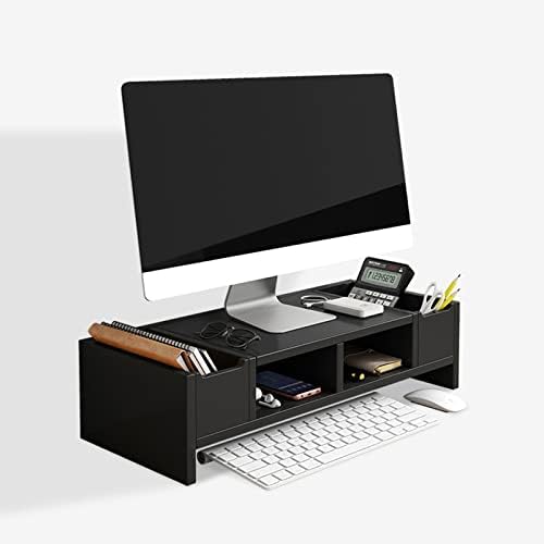 Floating TV Stand - Modern Furniture - Floating TV Stand with Drawers - Wooden Wall-mounted Cabinet Unit with Drawers - Double-layer Computer and TV Space Organizer台 Y4284