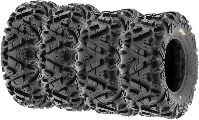 Set of 4 ATV UTV all-terrain Tires 25x8-12 Front & 25x10-12 Rear, 6 PR, Tubeless A033 N2763