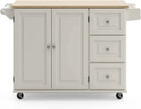 Homestyles Dolly Madison Mobile Kitchen Island Cart, Drop Leaf Breakfast Bar
