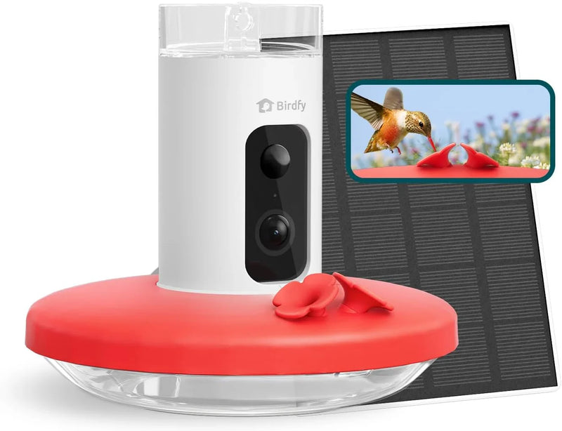 Hummingbird Feeder (Outdoor Hanging Type, with Camera, Ant-proof Groove), supports real-time viewing via 1080P high-definition application, equipped with artificial intelligence hummingbird recognition function, automatic recording and R8232