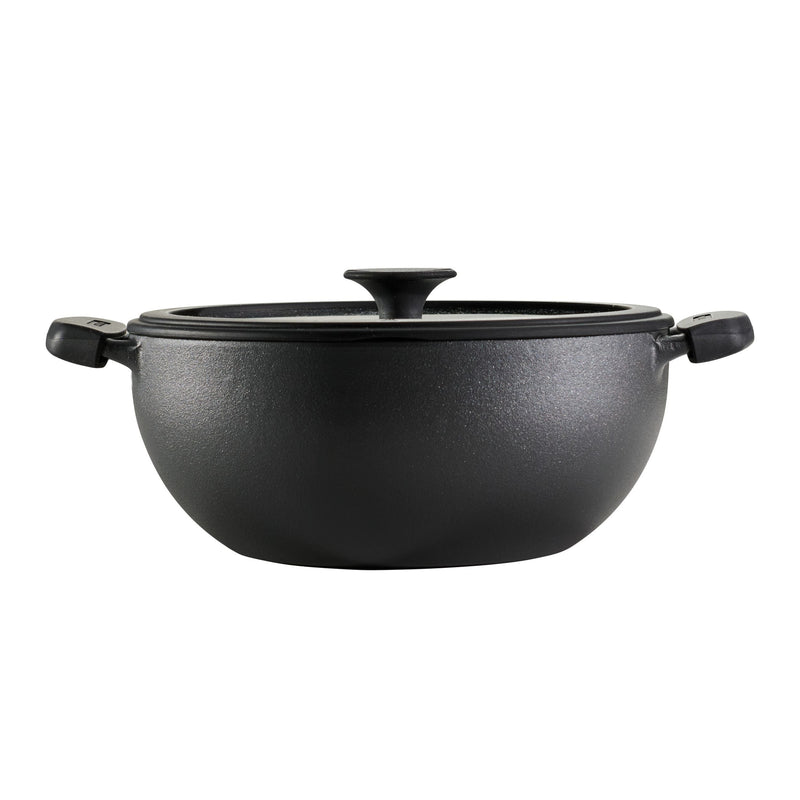 4.8 Qt Pre-Seasoned Cast Iron Kadai with Lid U9467