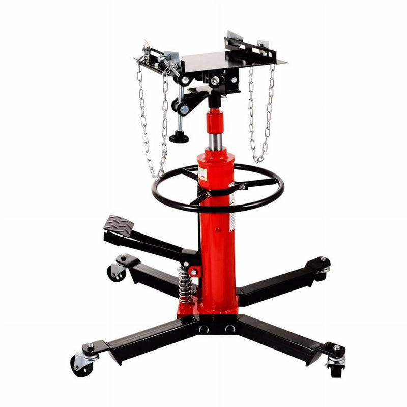 Hydraulic Car Transmission Jack Vertical Lift,1660 Pounds,360掳Rotating Wheel Lift,Red G9179