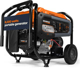 8,000-Watt Gas-Powered Portable Generator - Electric Start with COsense - PowerRush Advanced Technology - Reliable Power for Emergencies, Recreation, Home - 49 State Compliant - Orange/Black