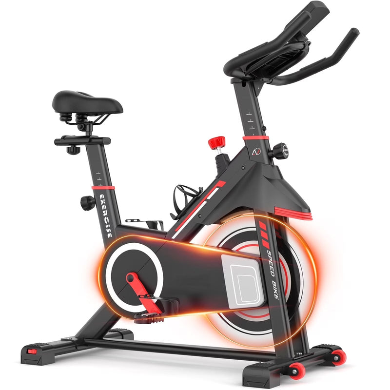 ANCHEER Exercise Bike for Home,Heavy Duty Indoor Stationary Bike with Comfortable Seat Cushion,300lbs Max Weight Capacity,Home Gym Cardio Workout... D4297