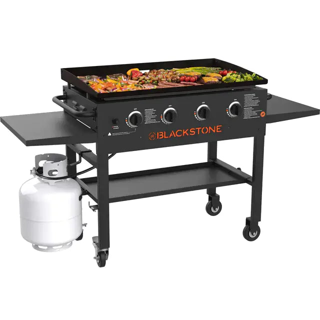 4-Burner 36" Griddle Cooking Station with Side Shelves Q5383