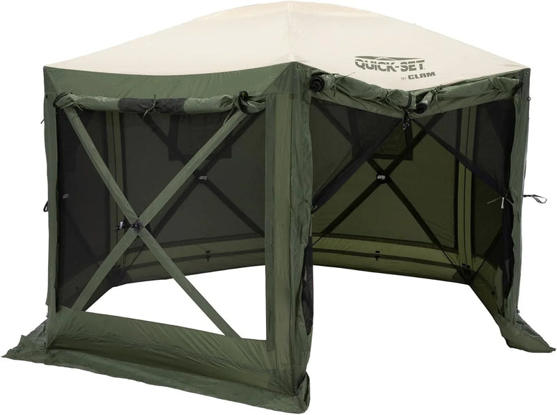 Screen Tent, Outdoor Camping Gazebo Canopy, Escape, 11.5', Brown Q1535