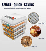 Egg Incubator - Egg Incubator with Automatic Egg Turning and Humidity Control,Large Poultry Hatcher for Chickens Birds Ducks (176 Eggs)