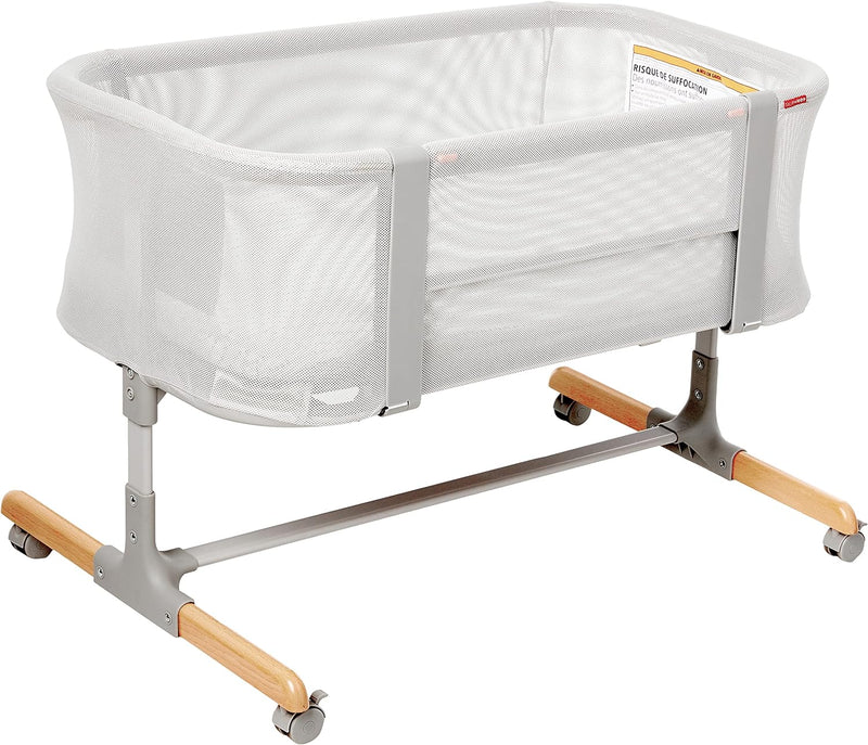 Baby Bassinet, Cozy Up 2-in-1 Bedside Sleeper & Bassinet, Grey H5145