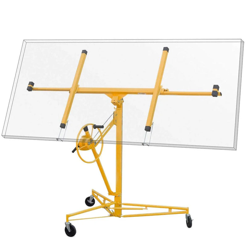 Drywall Lift 11' Yellow Rolling Sheetrock Panel Hoist Jack J6065