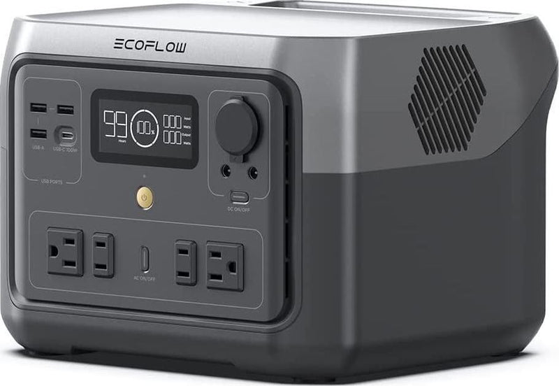 EcoFlow RIVER 2 Max Portable Power Station 512Wh Capacity.Solar Generator.1000W AC Output for Outdoor Camping.Home Backup.Emergency.RV.off-Grid S0022