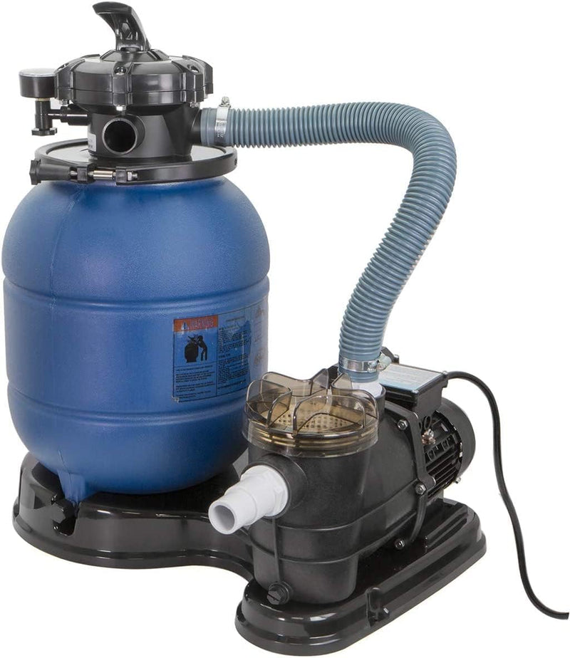 13-inch sand filter, 0.75 horsepower, swimming pool pump, 2400 gallons per hour, suitable for outdoor swimming pool package, multi-interface valve, maximum capacity 10000 gallons, 1-1/4 inch NPT interface O310