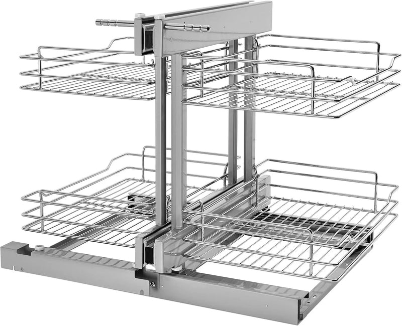 18-inch double-layer removable shelves with 4 shelves, silver color C5693