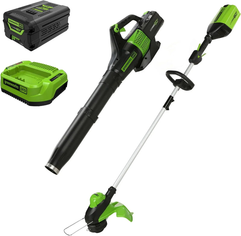 60V 13" Cordless String Trimmer & Leaf Blower Combo Kit, 4.0 Ah Battery and Charger Included R3635