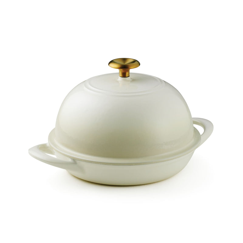 9.5" Enameled Cast Iron Bread Oven - Latte X0638