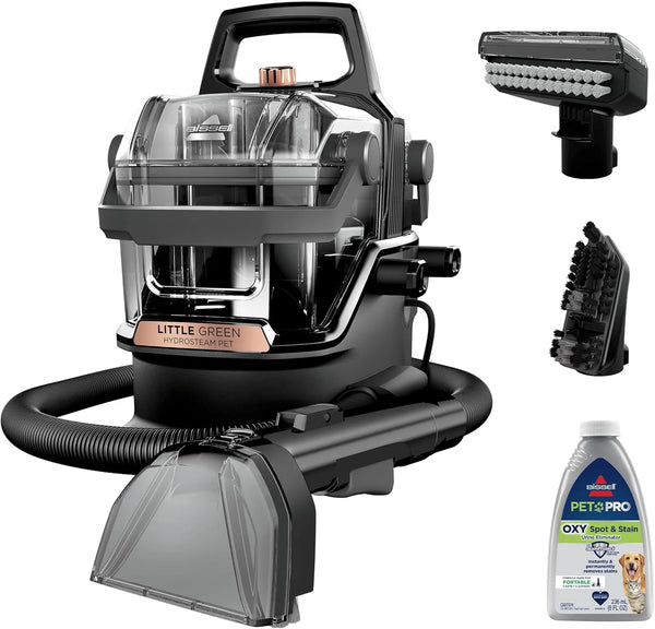 Green HydroSteam Multi-Purpose Portable Carpet and Upholstery Cleaner, Car and Auto Detailer, 3618, Black and Copper Harbor G2479
