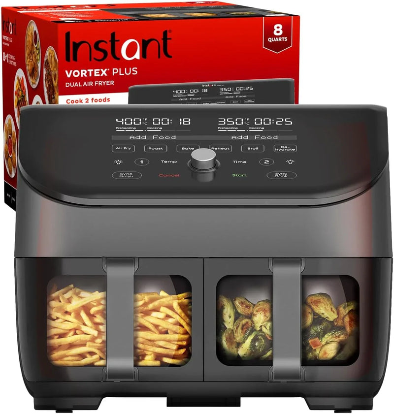 Air fryer, with a transparent casing, personalized programming, integrating 8 functions, capable of achieving various cooking methods such as frying, baking, drying, baking, heating and reheating. L1183