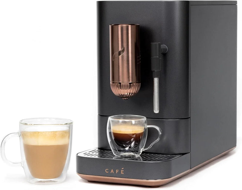 Automatic coffee grinder coffee machine, built-in milk frother, adjustable coffee bean grinder, one-button brewing function P2399