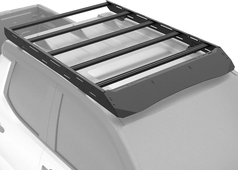Full Size Roof Rack Cargo Basket Compatible with 2010-2024 4Runner 5th Gen with 4 Lights, Overland Rooftop Luggage Storage Holder, Platform Style Cargo Carrier for Outdoors Gear Y1185