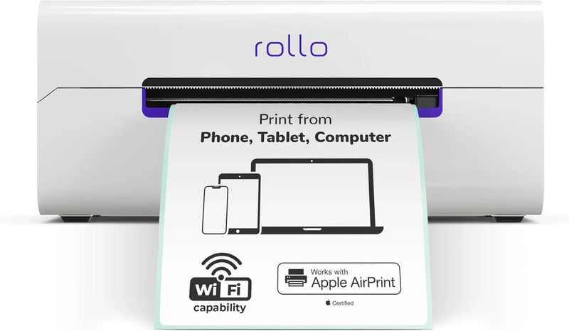 Wireless Shipping Label Printer - A Wi-Fi-enabled thermal label printer (size 4x6 inches), suitable for package shipping - Can be printed via AirPrint on iPhone, iPad, and Mac - Supports Windows, Chromebook, Android, and Linux systems Y4225
