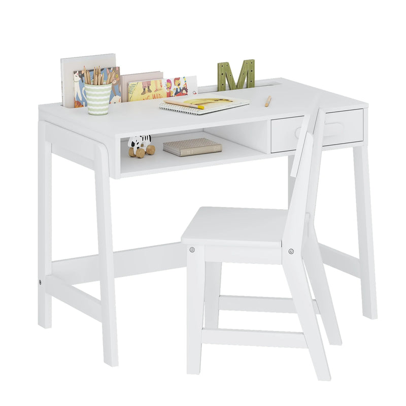 Kids Desk and Chair Set for Kids with Drawers A9556