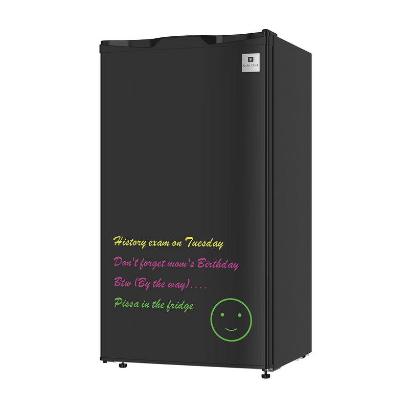 Arctic Chef 3.2 Cu. ft. Compact Refrigerator with Eraser Board Door, RFR326, Black S5123