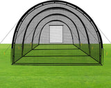 Baseball Batting Cage Net Batting Cages for Backyard Portable Baseball and Softball Batting Cages with Pitching Machine Hole and Detachable Door for Backyard Outdoor Hitting Practice