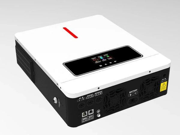 3600W Hybrid Pure Sine Wave Power Inverter with 120A MPPT Solar Charger .dc 24V to ac 110v 60HZ Solar Converter for Home,Car ＆Cabin (DC24V(Range20V-30V) 3600VA) H3655
