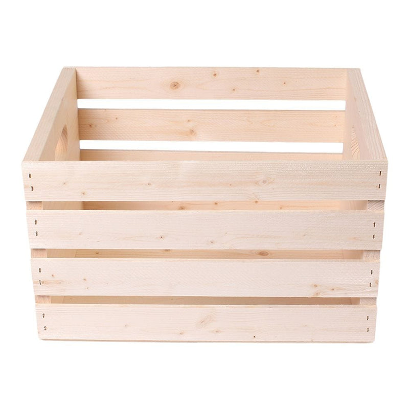 Solid Pine Wood Storage Crate, 16-in J2816